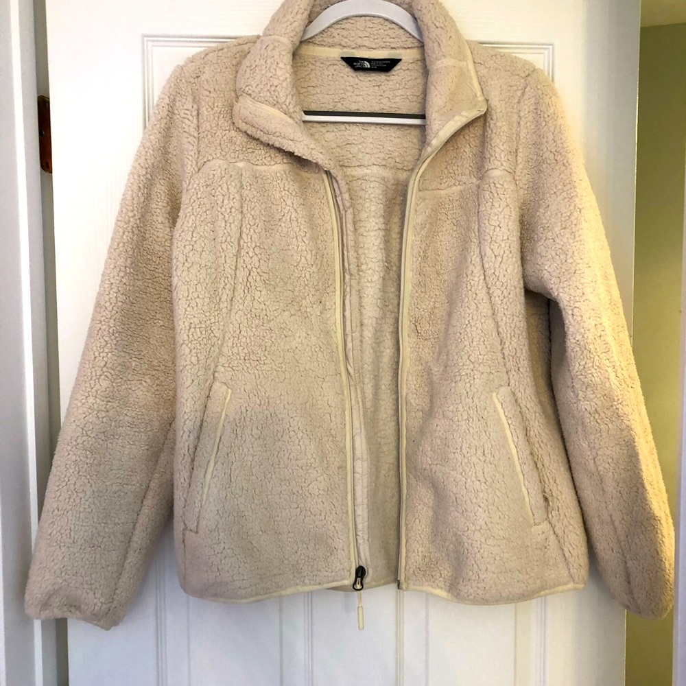 Cream North Face Fleece Jacket